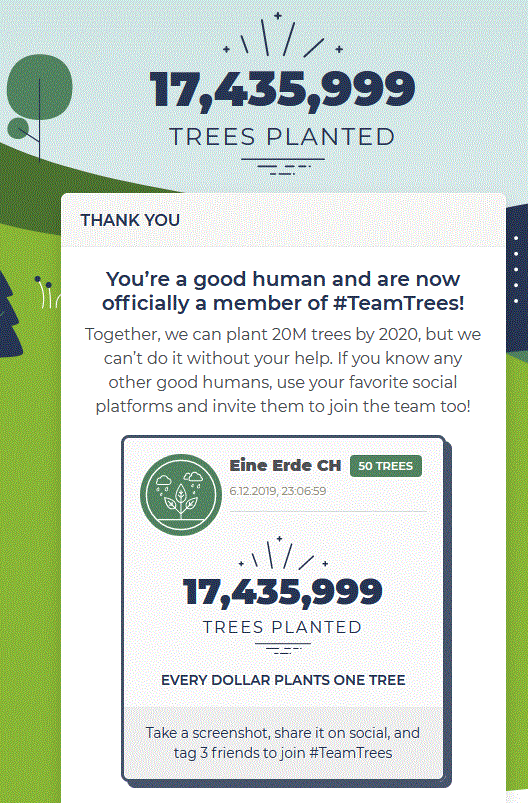 Let’s plant 20’000’000 trees!