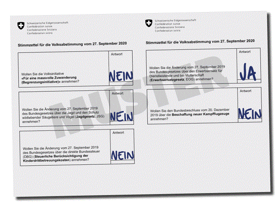 Abstimmungsempfehlungen zum 27. September&nbsp;2020